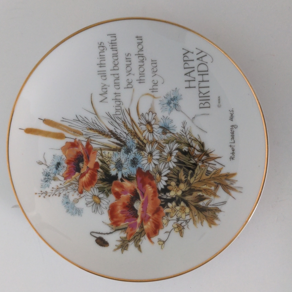 VTG Lasting Memories Happy Birthday Plate